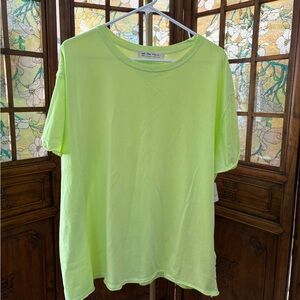 NWT We The Free Lime Green Tee Sz M